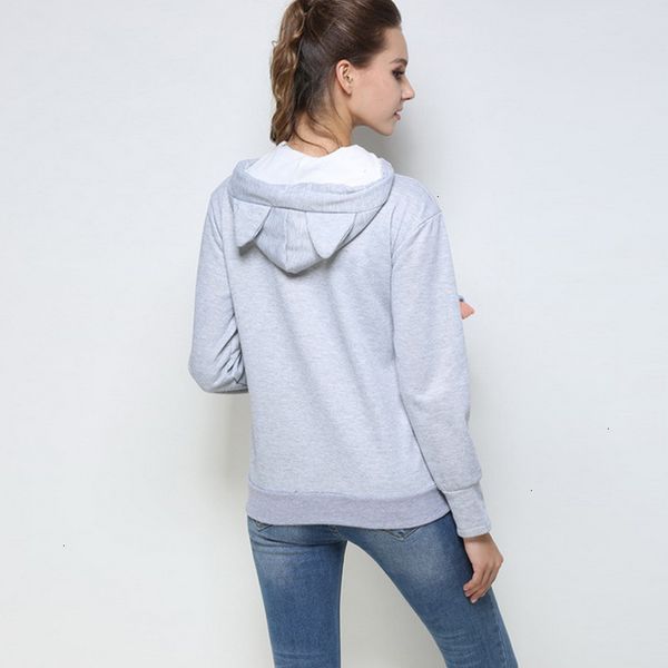 

womens clothes womens hoodies seller cat lovers 1 2 sleeve hoodie kangaroo dog pet paw pullovers cuddle pouch sweatshirt pocket ear, Black