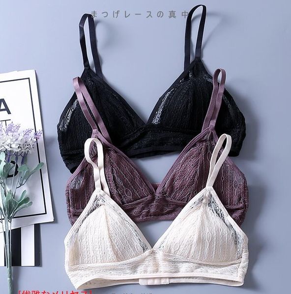 

1pc 100% шелк подкладка с сеткой sexy треугольник худой уравновешивания шнурка беспроводной бюстгальтер bralette sg407, Red;black