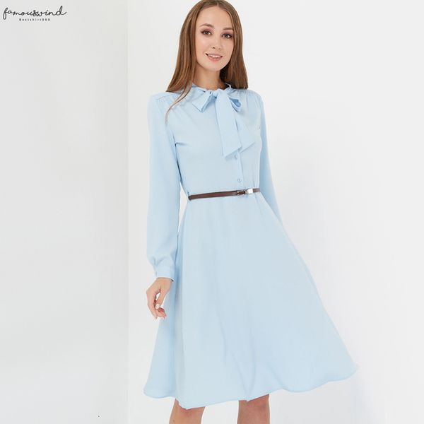 

women vintage bow tie a line party dress ladies long sleeve bow collar office dress elegant autumn knee dress female, Black;gray