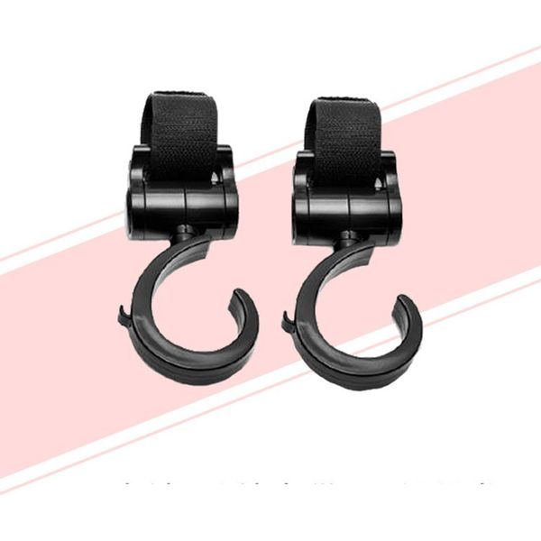 

2pcs multi purpose hook solid baby cart hooks baby trolley parts 360 degree rotating hooks for stroller