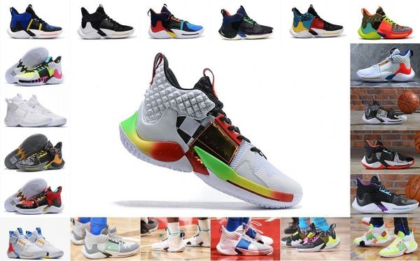 

новые почему бы не баскетбольные туфли 2019 мужчины 0.2 кроссовки russell westbrook ii zer0. 2 кроссовки zero 2 оригинальные тренеры размер