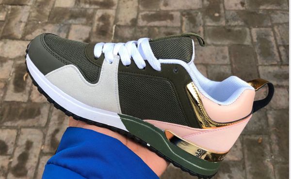 

Горячая Роскошь Популярные Кожаные Повседневная Обувь Женщины Мужчины Дизайнер Кроссовки Обувь Мода Кожа Зашнуровать Обувь Смешанный Цвет