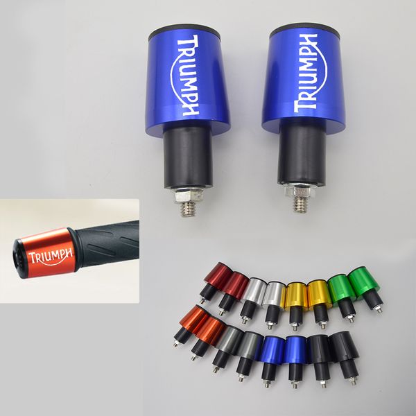 

22mm handlebar grips handle bar extension cap ends plugs for daytona 675/675 r speed triple 1050/1050 r street with logo