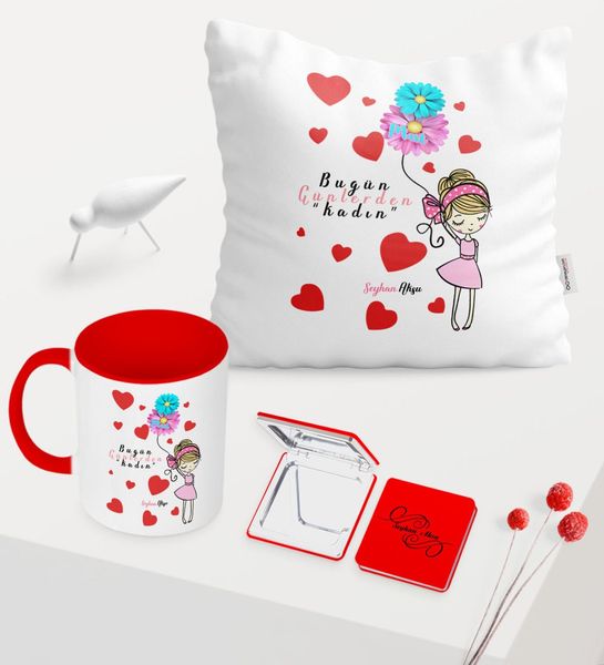 

women depends custom red mug mirror pillow set-8