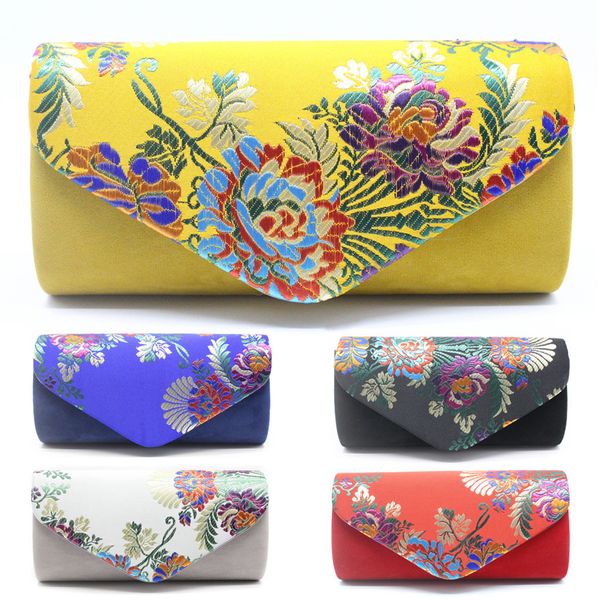 

women evening bags fashion chinese style embroidery cocktail party bag chain evening bag torebki damskie clutch female 6.604