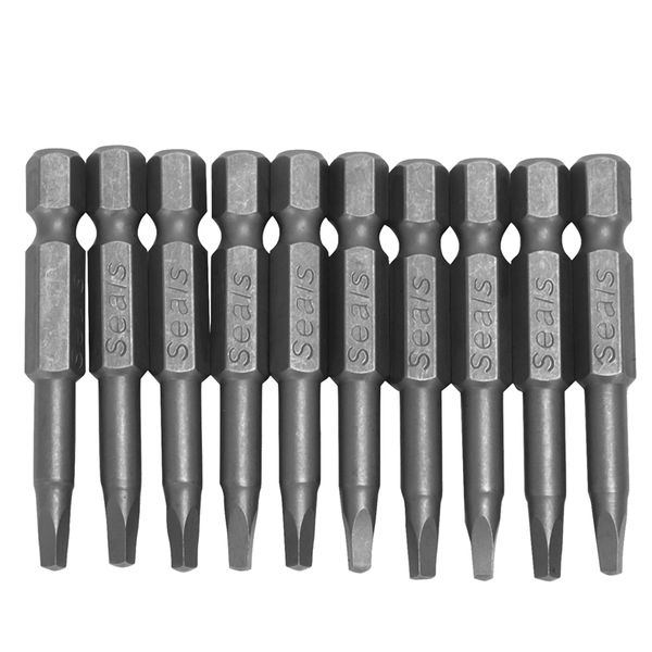 

bmby-10 pcs 50mm long s1 2.5mm square tip magnetic screwdriver bit