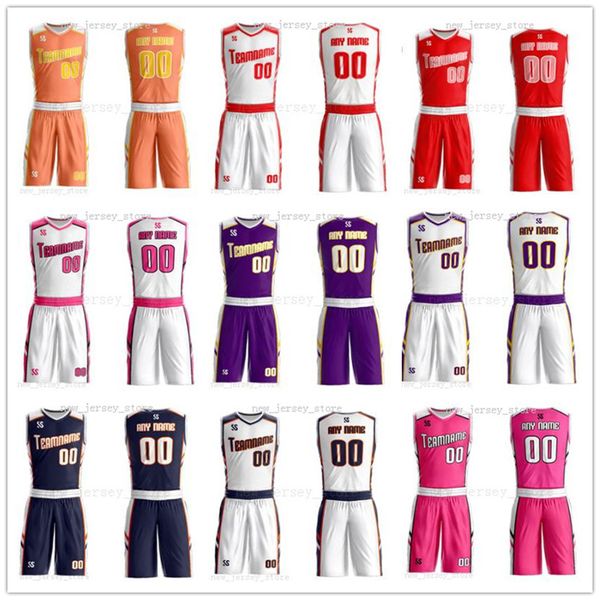 

customize any name any number man women lady youth kids boys basketball jerseys sport shirts as the pictures you offer zz0076, Black;red