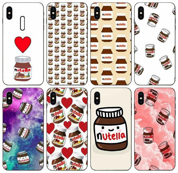 

[tongtrade] pretty another nutella patterned art case for iphone 8p 7p 6p 5p plus x xs 11 pro max samsung j2 huawei mate 8 9 htc one e9 case