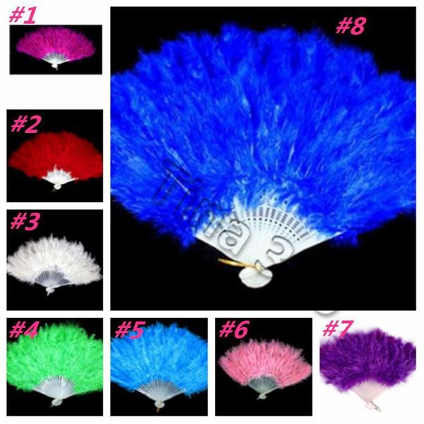 

elegant feather fan halloween decoration party stage performances folding fan christmas halloween party supplies hand fant2i5325