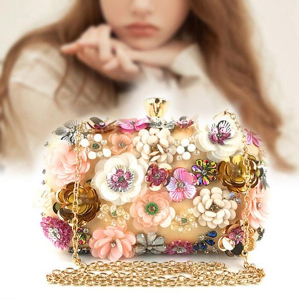 

2020 colorful flower purse evening bags women designer formal party wedding prom cocktail party handbags j9
