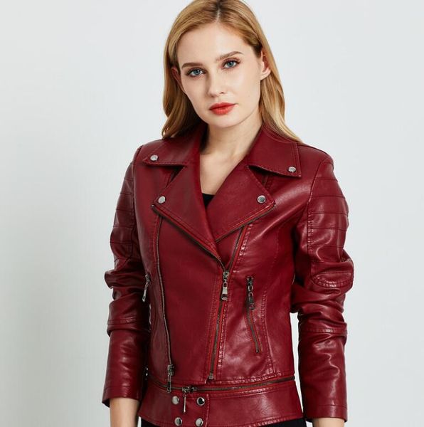 

luxury designer jackets for women leather sweatshirts spring autumn brand jacket casual zipper outerwear 3 colors wholesale, Black;brown