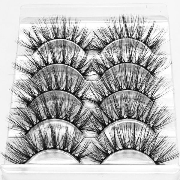 

3d mink false eyelashes 5 pairs/lot eye lashes extension thick nature fake eyelashes nude makup tool