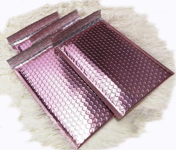 

rose gold bubble envelop metallic rose gold foil bubble mailer for gift packaging, wedding favor bag