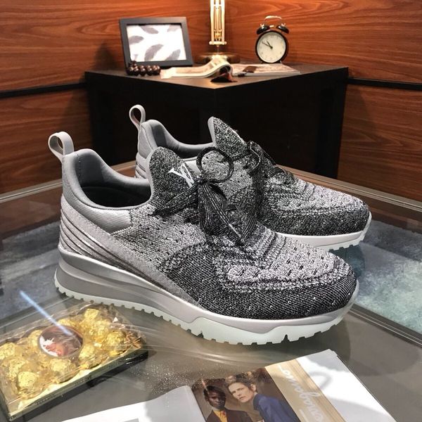 

h1 fashion casual shoes sports shoes men's sneakers comfortable breathable knitted uppers original box packaging zapatos hombre, Black