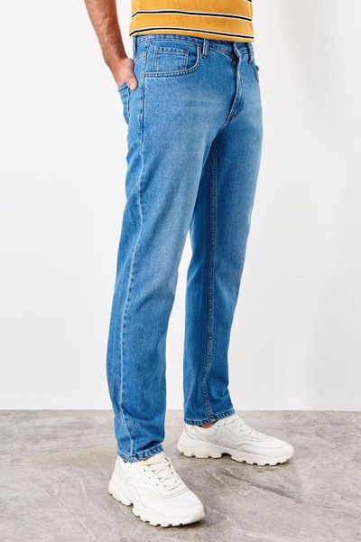 

trendyol blue men 's regular fit jeans new tmnss19ke0012