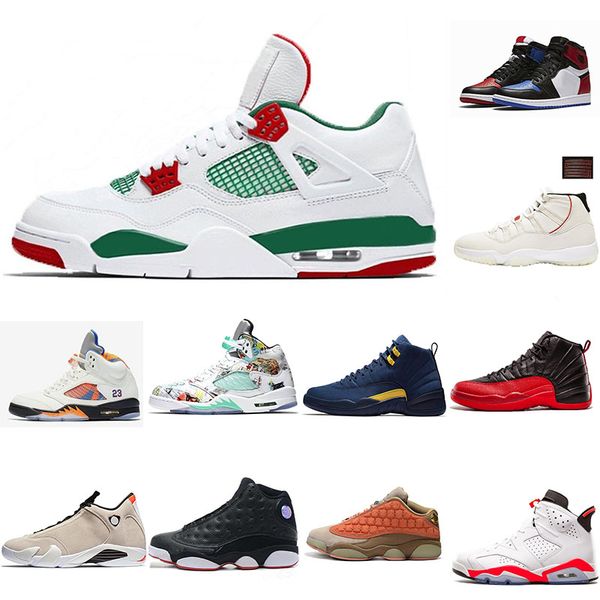 

Mens 1s 3s 4s 5s 6s 11s 12s 13s 14s Gym Red Chicago Platinum Tint Space Jams Men Basketball Shoes Sports Sneakers