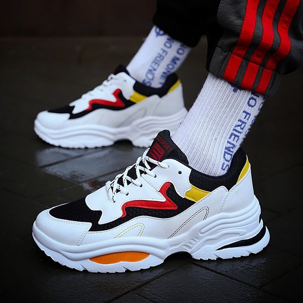 

bigfirse men sneakers comfortable trend fashion sneaker for man vulcanized shoes zapatos hombre men fashin shoes 39, Black