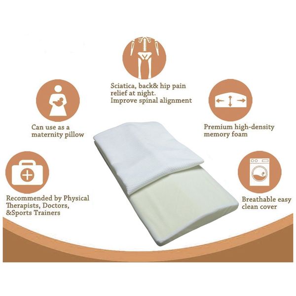 

slow back rebound memory foam cotton lumbar cushion pregnant women bed pillow to relieve nerve joint pain pillow