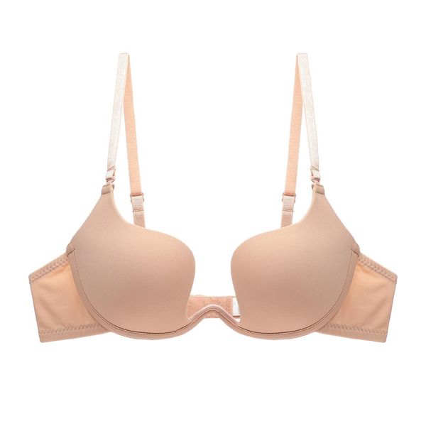 

agent join push up seemless nice and good to wear solid color u-shaped bra support wechat business micro shop a generation of fa, Red;black