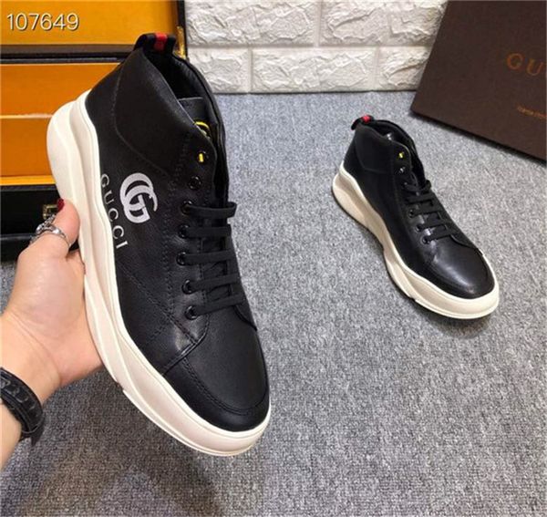 

luxury casual boots british suede sneakers men's classic brand sports casual shoes luxury sneakers mens design shoes large size: 38-44, Black