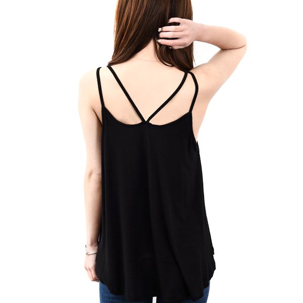 

women vest sleeveless v-neck loose sling tank for summer jl, White