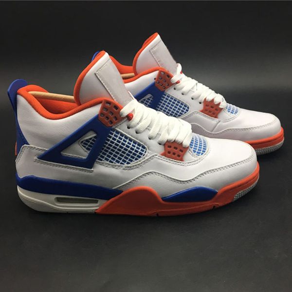 

Leather Basketball Shoes 4 4s Mens White Blue Orange Fashion Outdoor Trainer Sports Sneaker Comfortable Designer Shoes High Quality