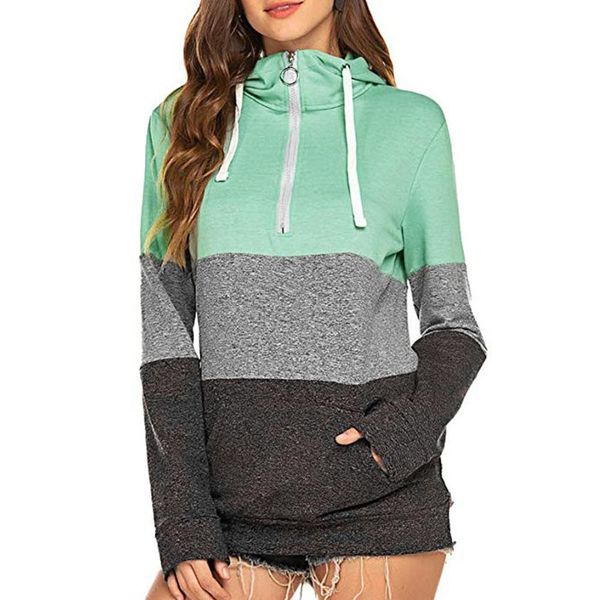 

hooded jackets women sweatshirts fashion women casual sweatshirt patchwork ladies hoodie clothing warm sweatshirts, Black