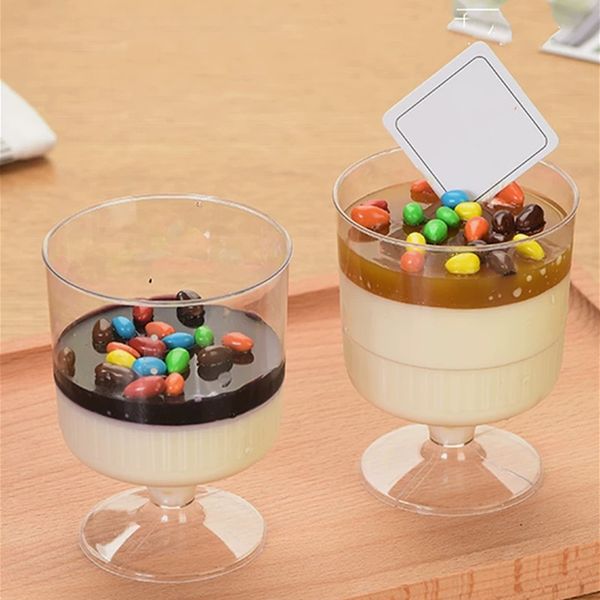 

30 шт 150 мл мусс десертная чашка бокал для вина прозрачная чашка для пудинга аксессуары для вечеринок свадебные принадлежности одноразовая