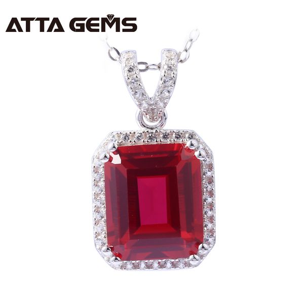 

ruby sterling silver pendants 7.5 s created ruby women pendants wedding engagement s925 necklace classic style
