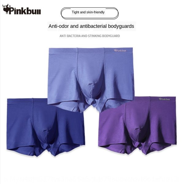 

men's boxer breathable modal antibacterial mid rise shorts and shorts premium boxed cotton bao jin solid color men's boxers, Black;white