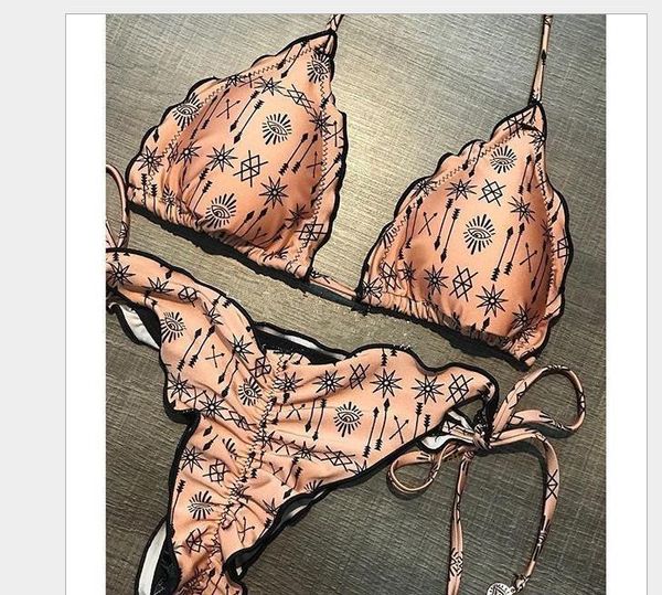 

новый купальник в винтажном стиле с бикини на лямках сексуальный купальник для женщин из европы и америки