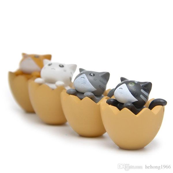 

cute cat в eggshell фигурку куклы diy micro пейзаж декор supplies прекрасный моделирование животных garage kit 1 25yl ww