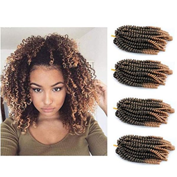 2019 Spring Twist Crochet Braiding 8 Inches Ombre Nubian Twist