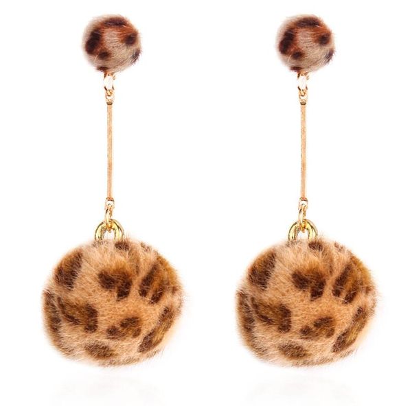 

wholesale-style jewelry fashion temperament personality wild leopard print long earrings female fashion simple earrings, Silver