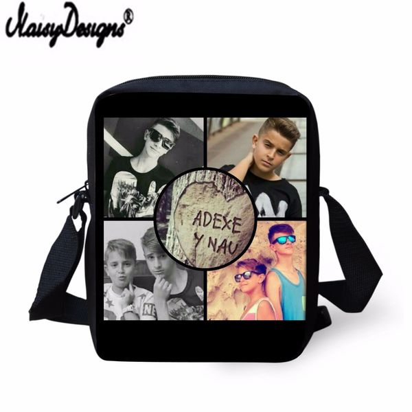 

noisydesigns mini messenger bags 3d adexe & nau logo pattern printing crossbody bags children's shoulder bag handbags for women