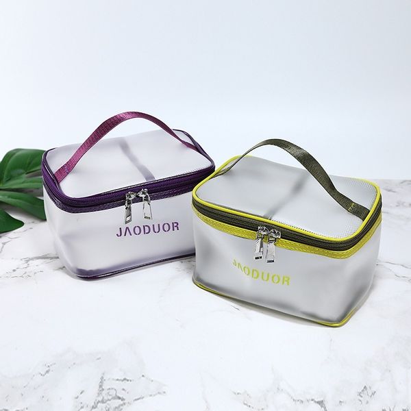 

2020 new women's cosmetic bag casual transparent wash storage bag shower clutch lady