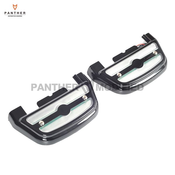 

smoke led motorcycle rear passenger footboard lights case for touring trike softail 1984-2018