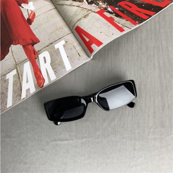 

new brand ladies vintage sunglasses fashion rectangle eyewear eye glasses sun women cat color candy shades hfpwh, White;black