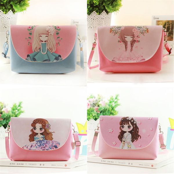

cartoon printing kids baby messenger bags clutch women crossbody bag female shoulder bags for girls party handbags wholesale afj628, Black