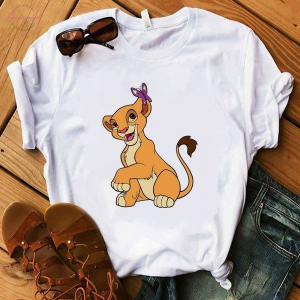 

акуна полиэстер matata тенниска женщины simba вскользь с коротким рукавом lady тройники the lion king summer o шеи vogue топы футболочку, White