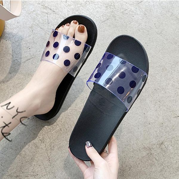 

crystal jelly sandals transparent slippers women wave point summer pool beach slides femme pantoufles fashion flip flops black