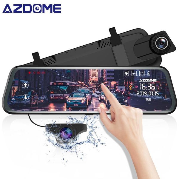 

azdome car dvr anti-glaring rear mirror cam 1080hd wide angle loop recording dash cam car camera parking monitoring night vision