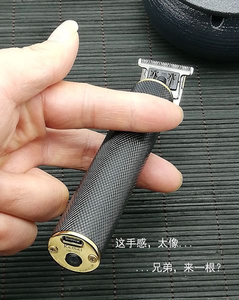 

new designer km-1971 electric hair trimmer rechargeable cordless men beard 0mm baldheaded clipper cutting machine barber accessories