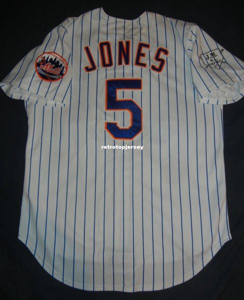 

retro new new #5 chris jones new york 1996 jersey piazza alfonzo franco white mens stitched baseball jerseys, Black;blue