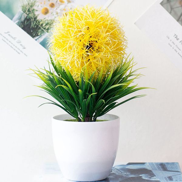 

artificial plant bonsai stimulation grass pot fake flower home room decoration