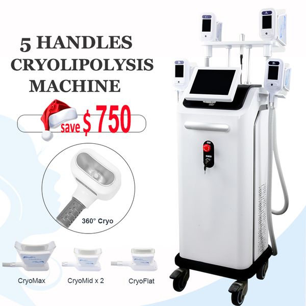 

high end cryolipolysis fat ing machine 4 handles work liposuction fat removal cryo chin butt lift vacuum slimming machine