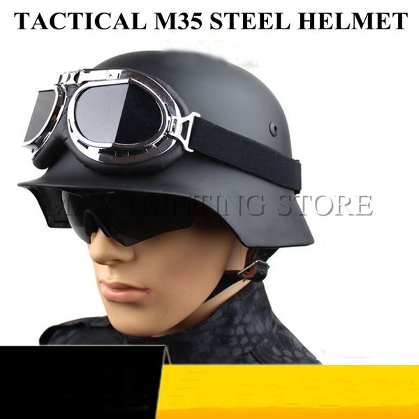 

german m35 helmet luftwaffe steel helmet black tactical special force safety equipment