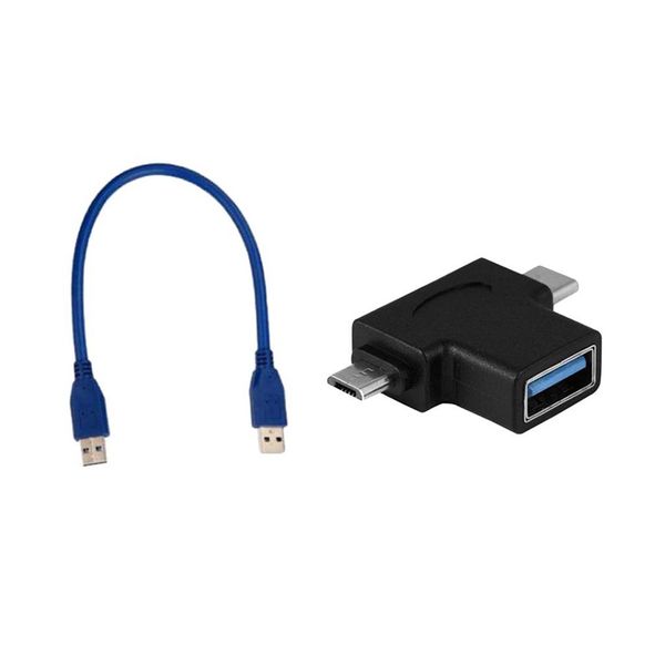

baosity 2-in-1 micro usb type c otg adapter usb-c male micro usb male to usb-a 3.0 female converter on the go