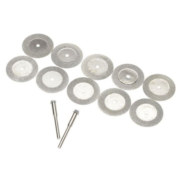 

10pcs 30mm diamond cut off disc wheel rotary tool w/ arbor