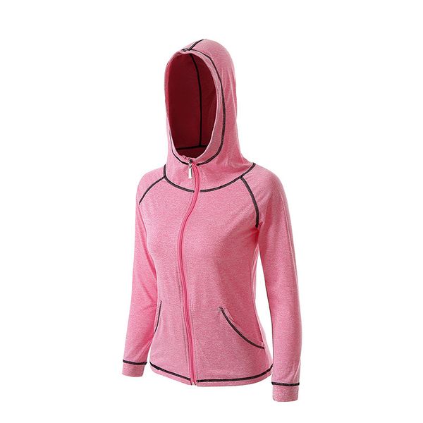 

new style sports jacket fitness suit tights yoga upper outer garment t-shirt sport gym long-sleeves clothes, Black;red